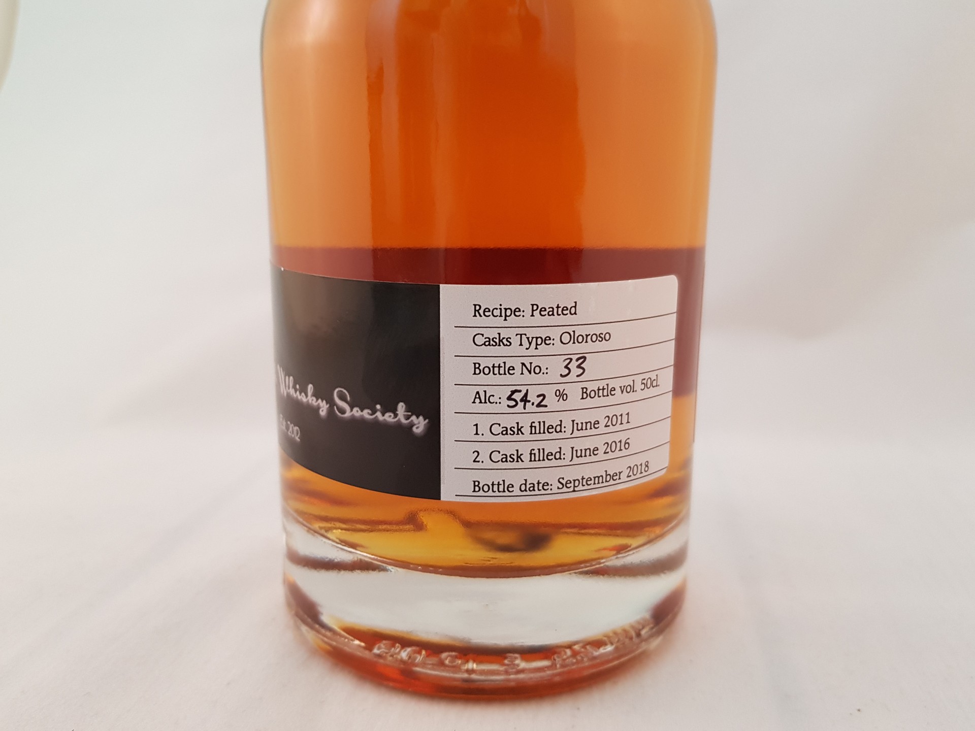 Braunstein 7 yo (2011/2018), Private Collection - Peat & Sherry, 54.2% – Bild 2