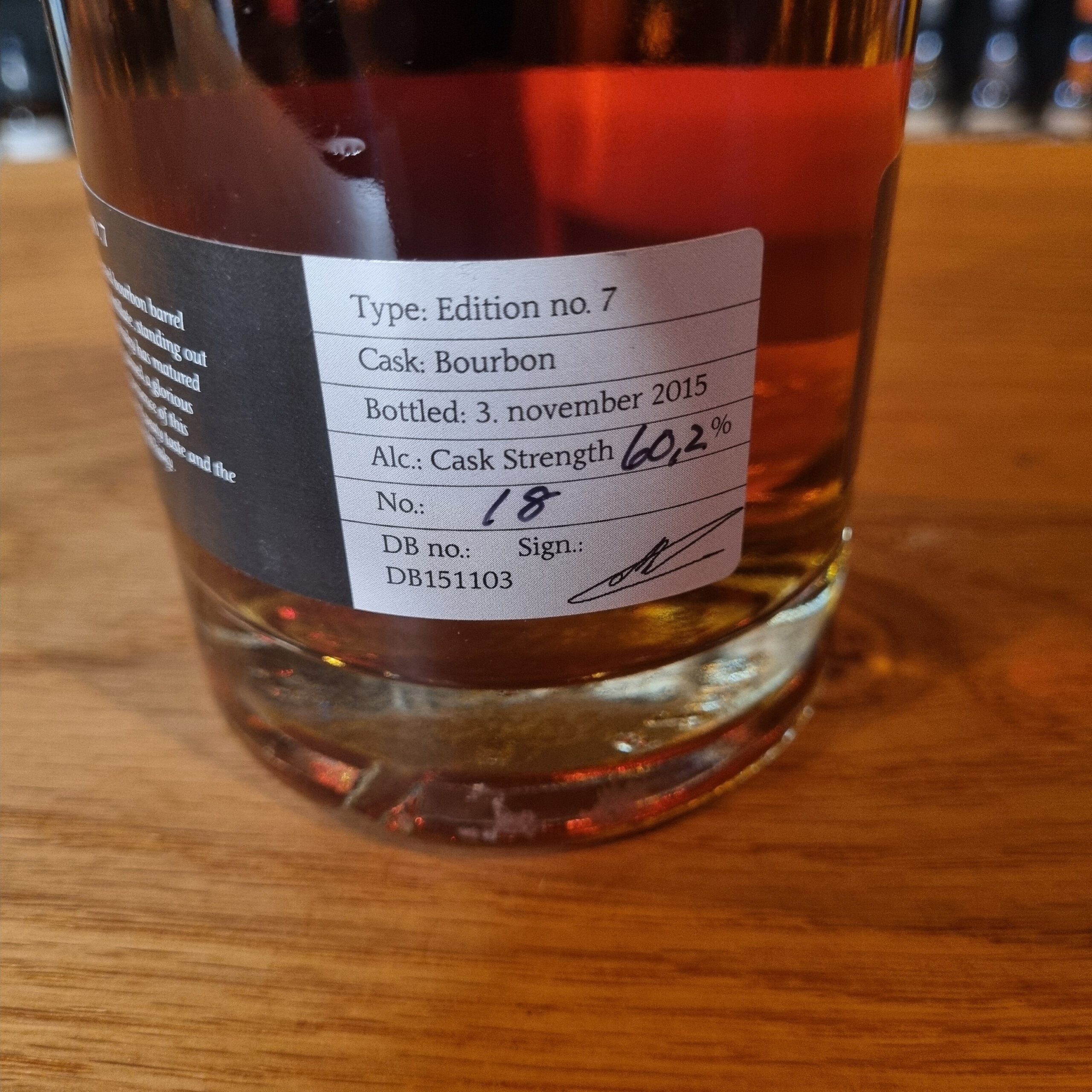 Braunstein E:7, Cask Edition (bottled 2015), 60.2% – Bild 4